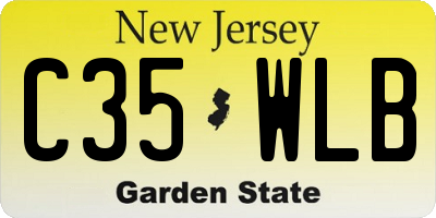 NJ license plate C35WLB