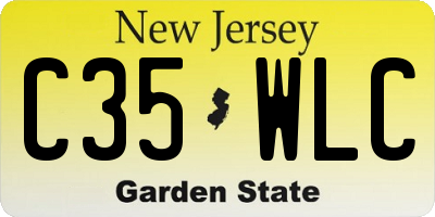 NJ license plate C35WLC