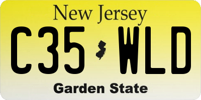 NJ license plate C35WLD