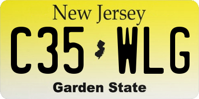 NJ license plate C35WLG