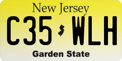 NJ license plate C35WLH
