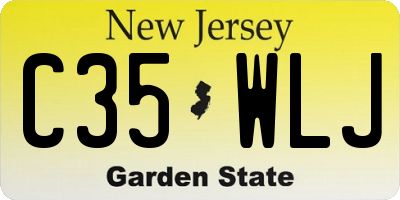 NJ license plate C35WLJ