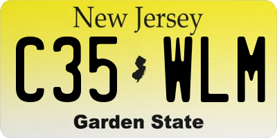 NJ license plate C35WLM