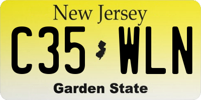 NJ license plate C35WLN