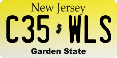 NJ license plate C35WLS