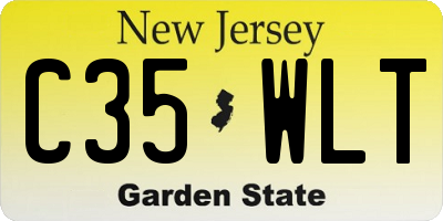 NJ license plate C35WLT