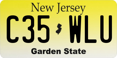 NJ license plate C35WLU