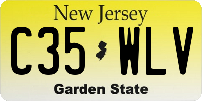 NJ license plate C35WLV