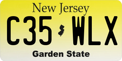 NJ license plate C35WLX