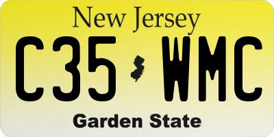 NJ license plate C35WMC