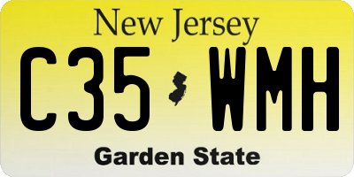 NJ license plate C35WMH