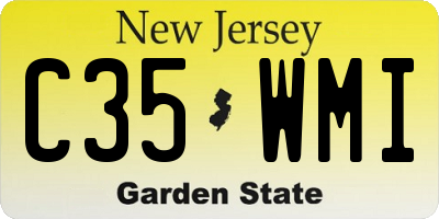 NJ license plate C35WMI