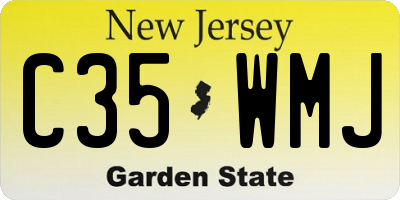 NJ license plate C35WMJ