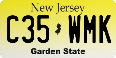 NJ license plate C35WMK