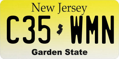 NJ license plate C35WMN