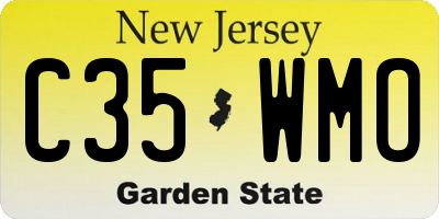 NJ license plate C35WMO