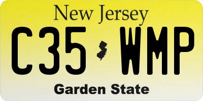 NJ license plate C35WMP