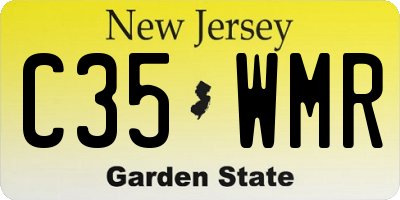 NJ license plate C35WMR