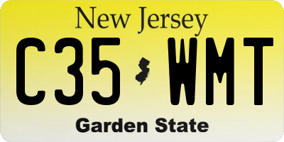NJ license plate C35WMT