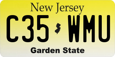 NJ license plate C35WMU