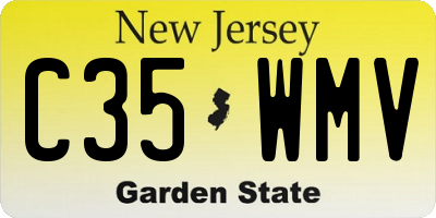 NJ license plate C35WMV