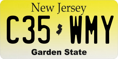NJ license plate C35WMY