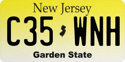 NJ license plate C35WNH