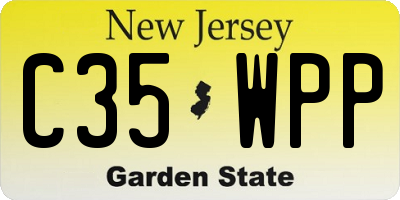NJ license plate C35WPP