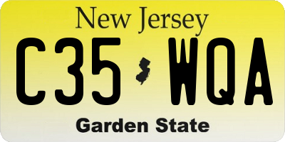 NJ license plate C35WQA