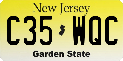 NJ license plate C35WQC