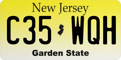 NJ license plate C35WQH
