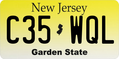 NJ license plate C35WQL
