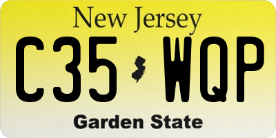 NJ license plate C35WQP