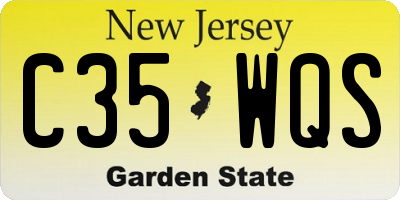 NJ license plate C35WQS
