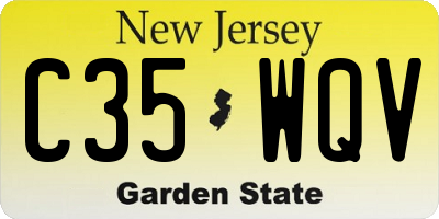 NJ license plate C35WQV