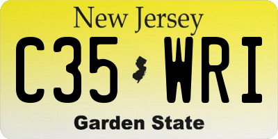 NJ license plate C35WRI