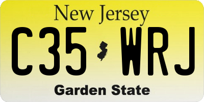 NJ license plate C35WRJ
