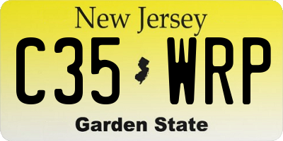 NJ license plate C35WRP