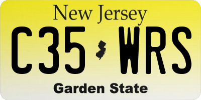NJ license plate C35WRS