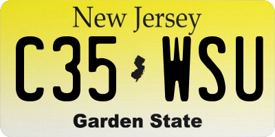 NJ license plate C35WSU