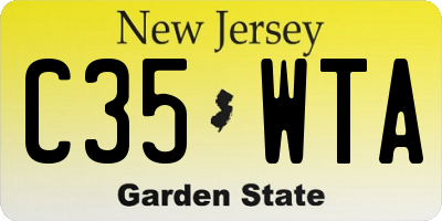 NJ license plate C35WTA