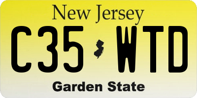 NJ license plate C35WTD