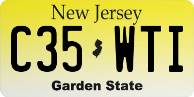 NJ license plate C35WTI
