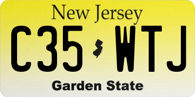 NJ license plate C35WTJ