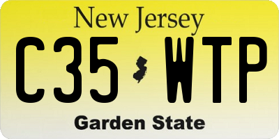NJ license plate C35WTP