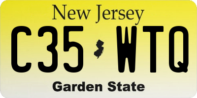 NJ license plate C35WTQ