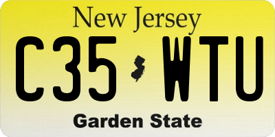 NJ license plate C35WTU