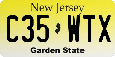 NJ license plate C35WTX