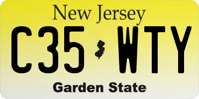 NJ license plate C35WTY