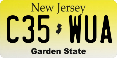 NJ license plate C35WUA